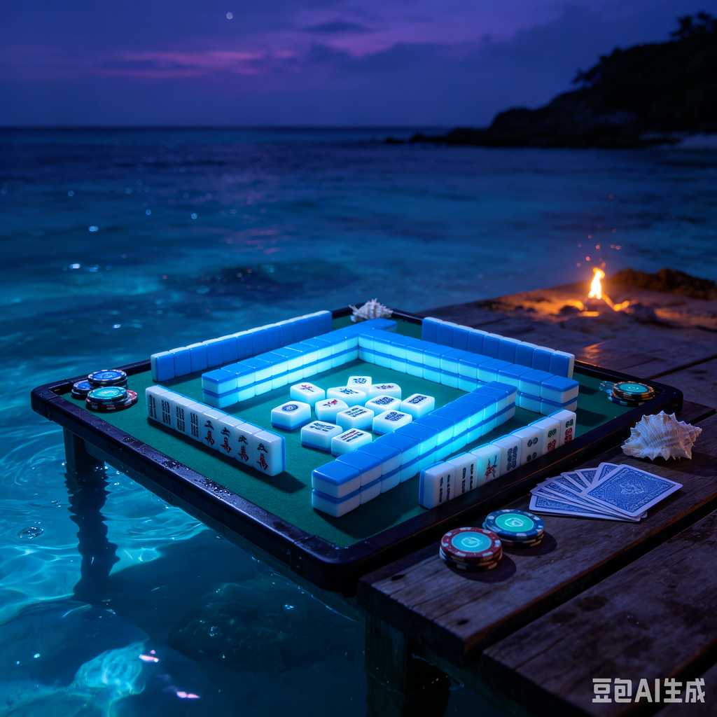 blue mahjong tiles