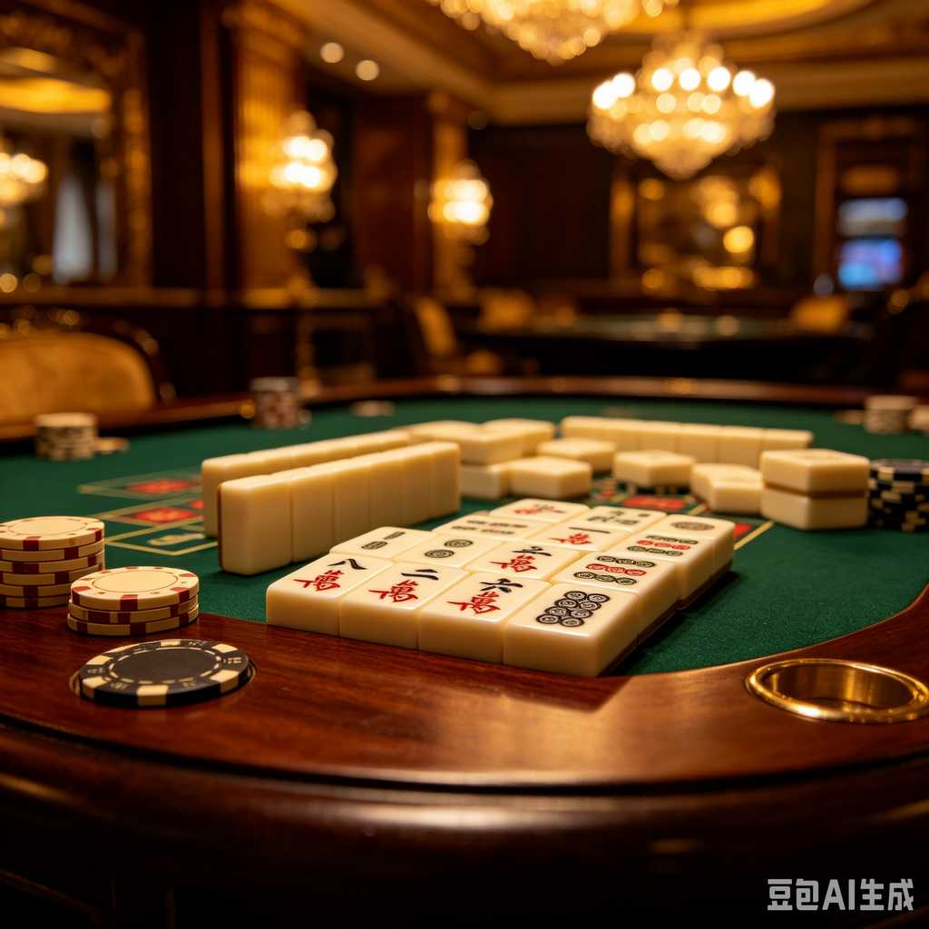 wooden mahjong set